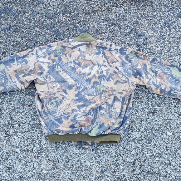 VINTAGE MENS JERZEES OUTDOORS CAMOUFLAGE JACKET COAT - Picture 7 of 11